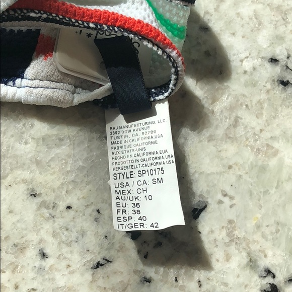 Splendid Topanga Stripe Bandeau Swim Top Small - Picture 3 of 5